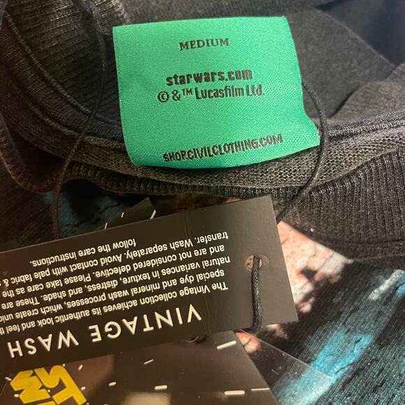 Civil Regime x Star Wars Luke Skywalker Tee M | Vintage Wash, Oversized NWT Gift - Picture 6 of 8